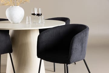 Rund matgrupp Venture Home Svart Vitputsad 4st - Møbler - Bord - Spisegruppe