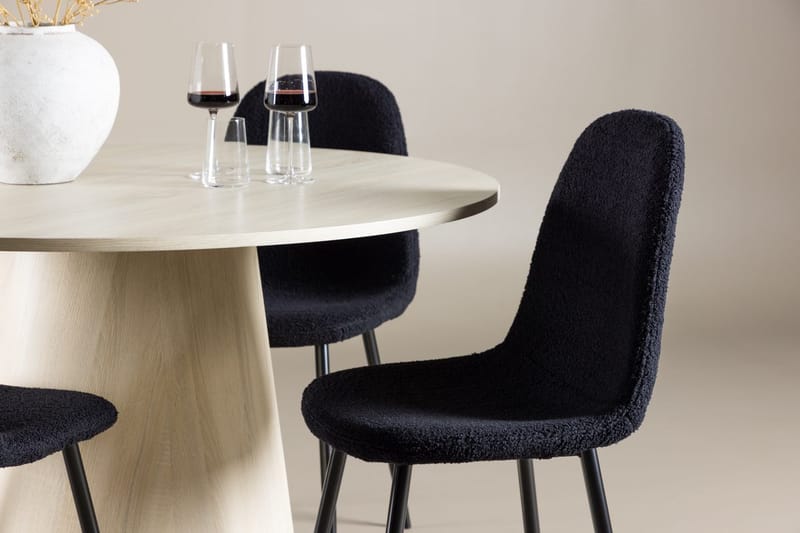 Rund matgrupp Venture Home Svart Vitputsad 4st - Møbler - Bord - Spisegruppe