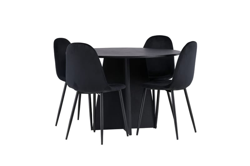Rund matgrupp Venture Home Svart - Møbler - Bord - Spisegruppe