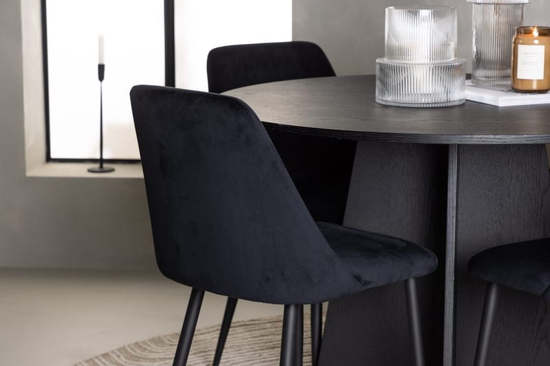 Rund matgrupp Venture Home Svart - Møbler - Bord - Spisegruppe
