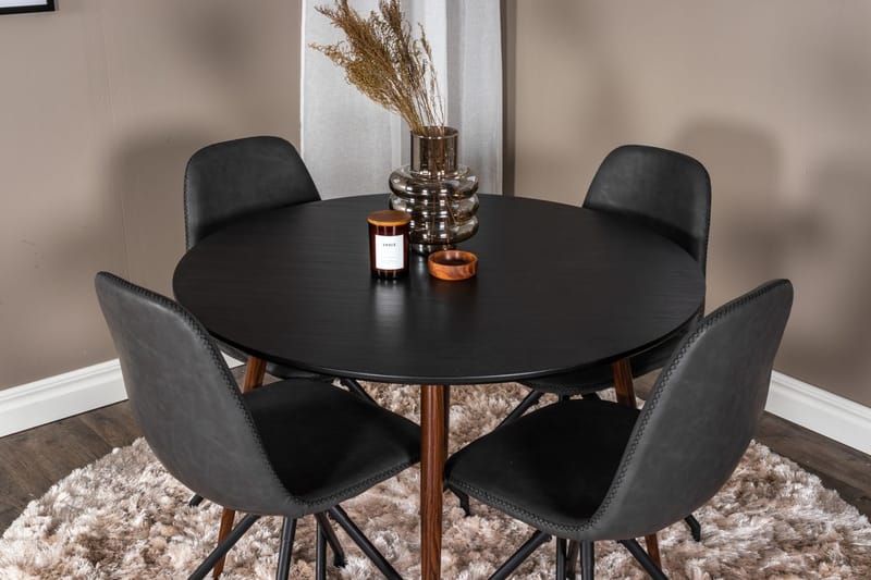 Rund matgrupp Venture Home Svart - Møbler - Bord - Spisegruppe