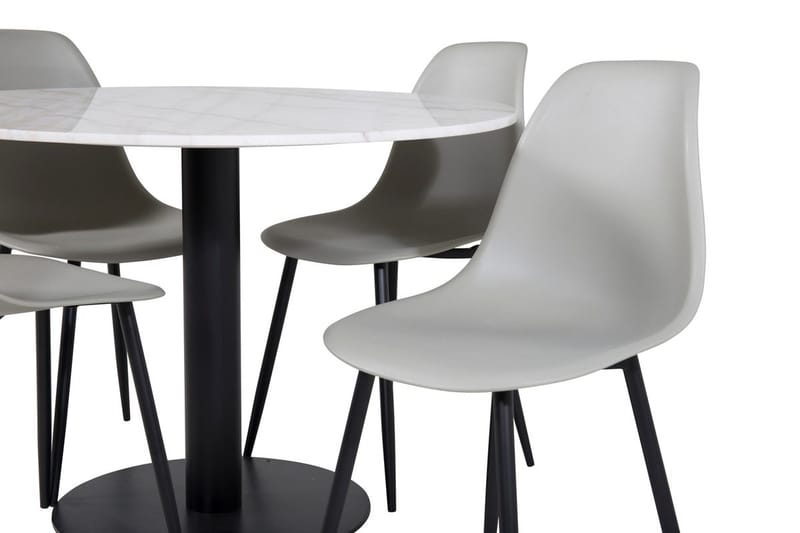 Rund matgrupp Venture Home Vit marmor - Møbler - Bord - Spisegruppe
