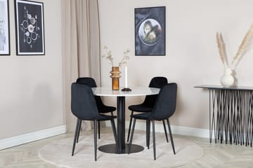 Rund matgrupp Venture Home Vit marmor - Møbler - Bord - Spisegruppe