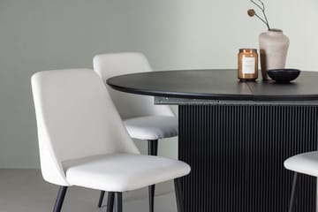 Rund matgrupp Venture Home Vit Svart 4st - Møbler - Bord - Spisegruppe