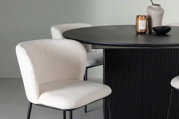 Rund matgrupp Venture Home Vit Svart 4st - Møbler - Bord - Spisegruppe