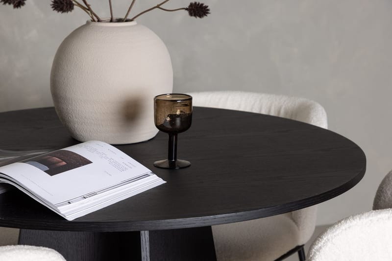 Rund matgrupp Venture Home Vit Svart 4st - Møbler - Bord - Spisegruppe