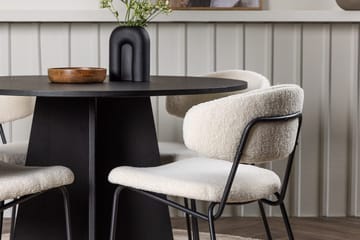 Rund matgrupp Venture Home Vit Svart 4st - Møbler - Bord - Spisegruppe