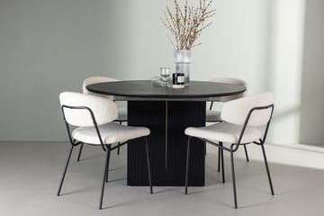 Rund matgrupp Venture Home Vit Svart 4st - Møbler - Bord - Spisegruppe