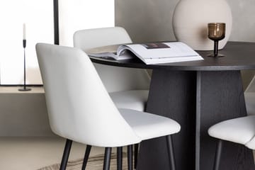 Rund matgrupp Venture Home Vit Svart 4st - Møbler - Bord - Spisegruppe