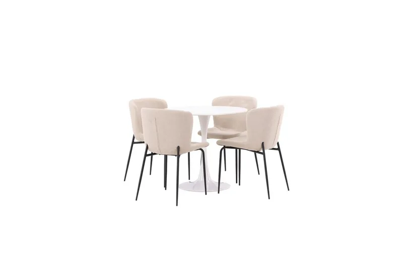 Rund spisegruppe Hamden, Modesto, Beige