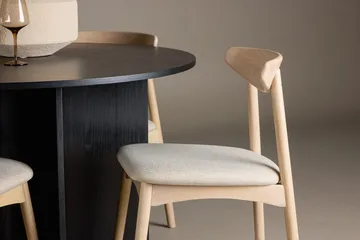 Rund spisegruppe Tyresö 120 cm rund med 4 Ven stoler - Svart/Whitewash - Møbler - Bord - Spisegruppe