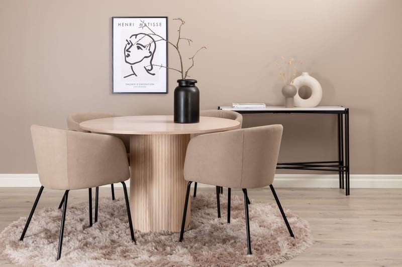 Rund spisegruppe Venture Home Bianca, Berit Lyst tre