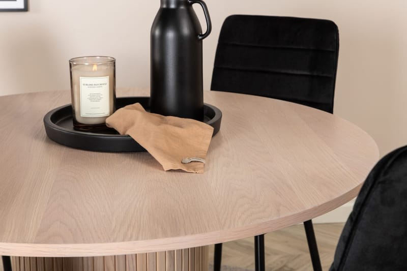 Rund spisegruppe Venture Home Bianca, Windu Svart Lyst tre 4 stk. - Møbler - Bord - Spisegruppe