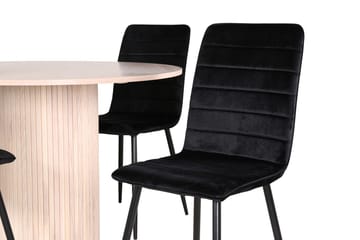 Rund spisegruppe Venture Home Bianca, Windu Svart Lyst tre 4 stk. - Møbler - Bord - Spisegruppe