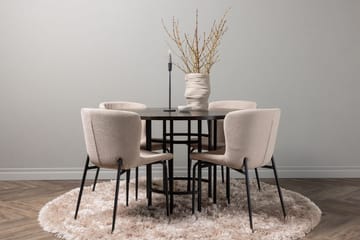 Rund spisegruppe Venture Home Copenhagen, Modesto Beige Mørkt tre 4 stk. - Møbler - Bord - Spisegruppe