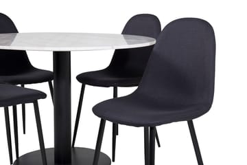 Rund spisegruppe Venture Home Estelle, Polar Hvit marmor - Møbler - Bord - Spisegruppe