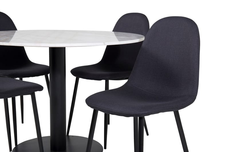 Rund spisegruppe Venture Home Estelle, Polar Hvit marmor - Møbler - Bord - Spisegruppe