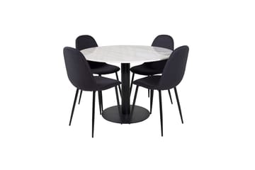 Rund spisegruppe Venture Home Estelle, Polar Hvit marmor - Møbler - Bord - Spisegruppe