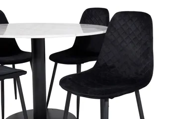 Rund spisegruppe Venture Home Estelle, Polar Hvit marmor - Møbler - Bord - Spisegruppe