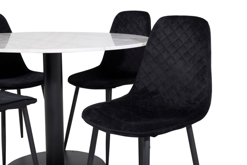 Rund spisegruppe Venture Home Estelle, Polar Hvit marmor - Møbler - Bord - Spisegruppe