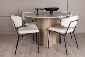 Hvitpusset - Hvit|Beige|Svart