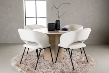 Hvitpusset - Off-white|Lyst tre|Svart
