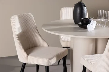 Rund spisegruppe Venture Home Olivia, Leone Beige - Møbler - Bord - Spisegruppe