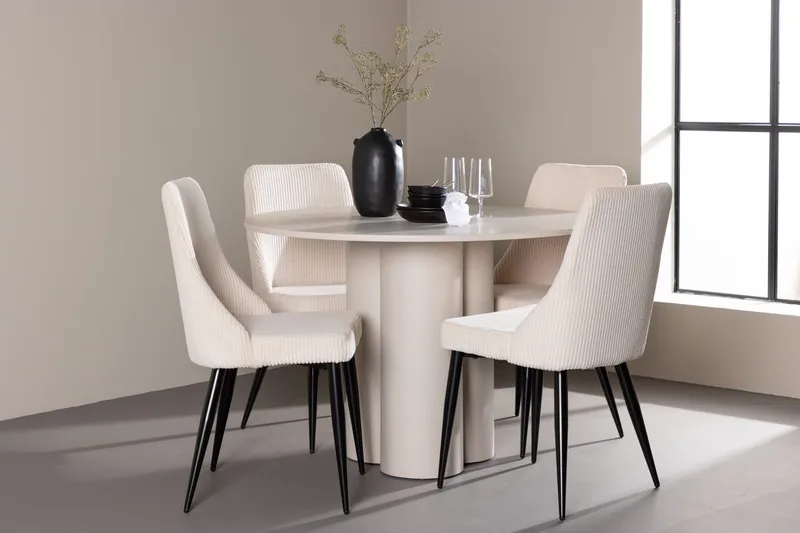 Rund spisegruppe Venture Home Olivia, Leone Beige
