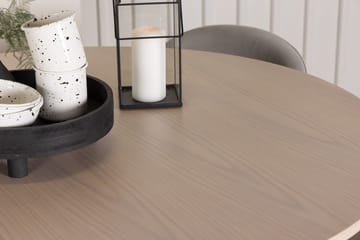 Rund spisegruppe Venture Home Olivia, Velvet Grå Lyst tre 4 stk. - Møbler - Bord - Spisegruppe