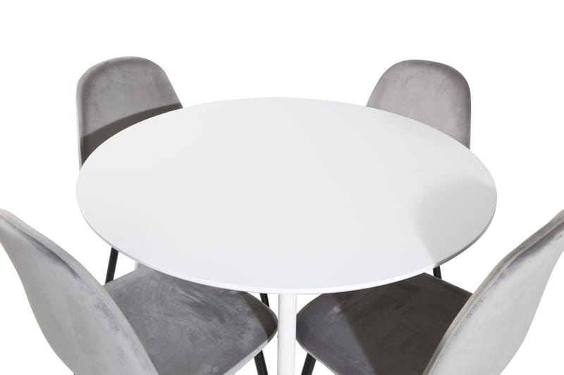 Rund spisegruppe Venture Home Plaza, Polar Grå Hvit 4 stk. - Møbler - Bord - Spisegruppe