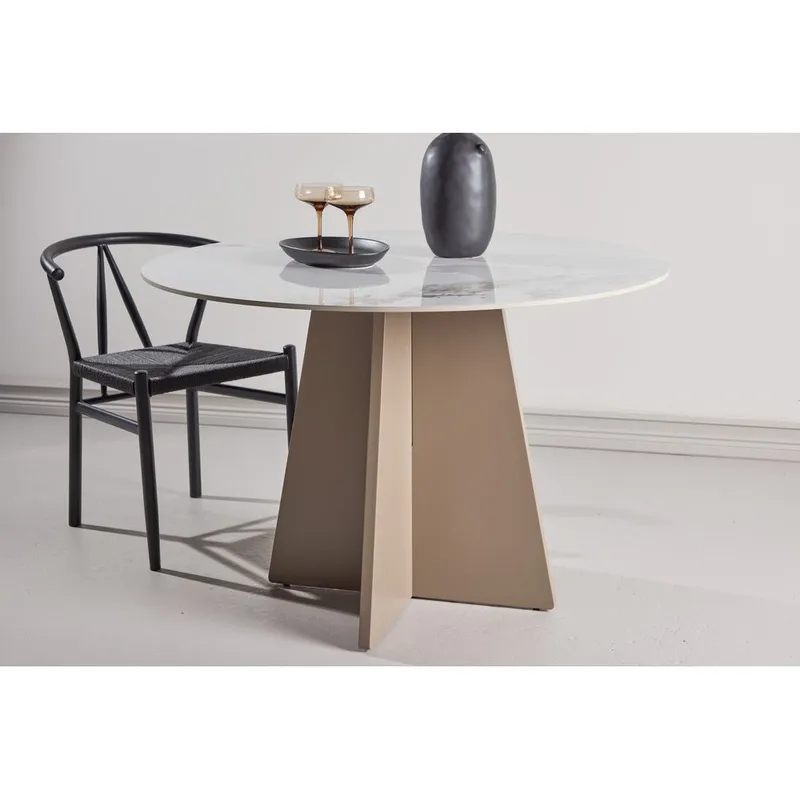 Rundt spisebord Bootcut - Beige - Møbler - Bord - Spisebord & kjøkkenbord