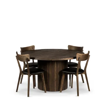 Rundt spisebord Bremen 135 cm med stoler - Bord og 4 stk Ekeby-stoler - Møbler - Bord - Spisegruppe