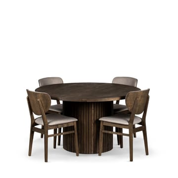 Rundt spisebord Bremen 135 cm med stoler - Bord og 4 stk Smögen-stoler - Møbler - Bord - Spisegruppe