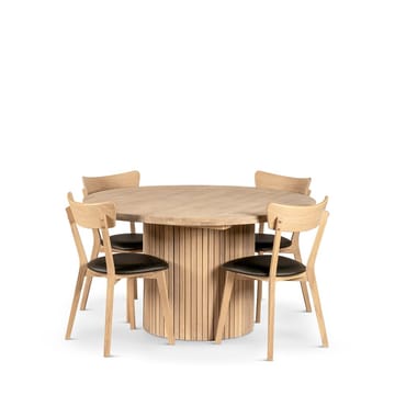 Rundt spisebord Dresden 135 cm med stoler - Bord og 4 stk Eksjö-stoler - Møbler - Bord - Spisegruppe