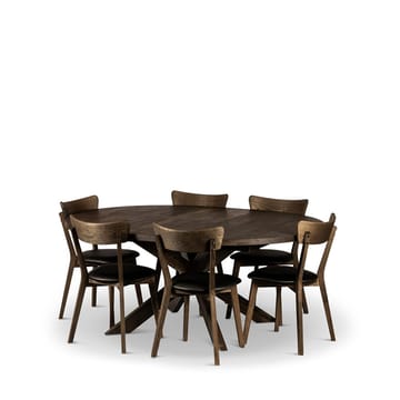 Rundt spisebord Hemse 140 cm med Stoler - Bord og 6 stk Ekeby-stoler - Møbler - Bord - Spisegruppe