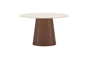 Rundt spisebord Lanzo 120 cm - Beige - Møbler - Bord - Spisebord & kjøkkenbord