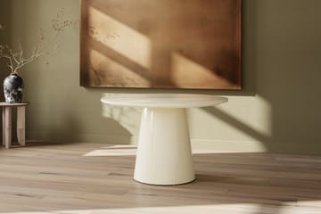 Rundt spisebord Lanzo 120 cm Glossy - Beige - Møbler - Bord - Spisebord & kjøkkenbord