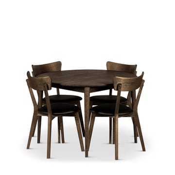 Rundt spisebord Nyborg 110 cm med Stoler - Bord og 4 stk Ekeby-stoler - Møbler - Bord - Spisegruppe