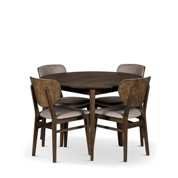 Rundt spisebord Nyborg 110 cm med Stoler - Bord og 4 stk Smögen-stoler - Møbler - Bord - Spisegruppe