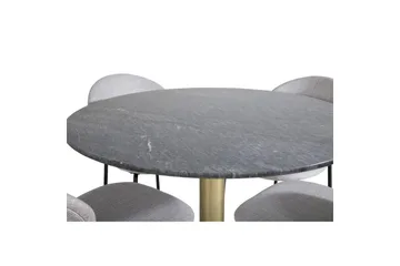 Rundt spisesett Estelle Chrome, Vault - Grå - Møbler - Bord - Spisegruppe