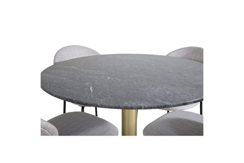 Rundt spisesett Estelle Chrome, Vault - Grå - Møbler - Bord - Spisegruppe