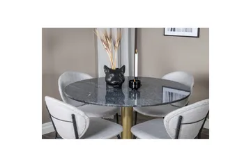 Rundt spisesett Estelle Chrome, Vault - Grå - Møbler - Bord - Spisegruppe