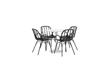 Rundt spisesett Hamden, Dyrön - Svart - Møbler - Bord - Spisegruppe