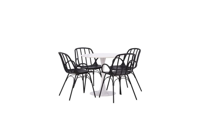 Rundt spisesett Hamden, Dyrön - Svart - Møbler - Bord - Spisegruppe