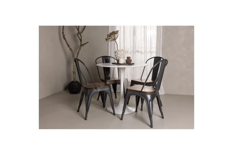 Rundt spisesett Hamden, Tempe - Brun - Møbler - Bord - Spisegruppe