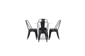 Rundt spisesett Hamden, Tempe - Svart - Møbler - Bord - Spisegruppe