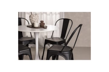 Rundt spisesett Hamden, Tempe - Svart - Møbler - Bord - Spisegruppe