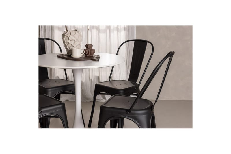 Rundt spisesett Hamden, Tempe - Svart - Møbler - Bord - Spisegruppe
