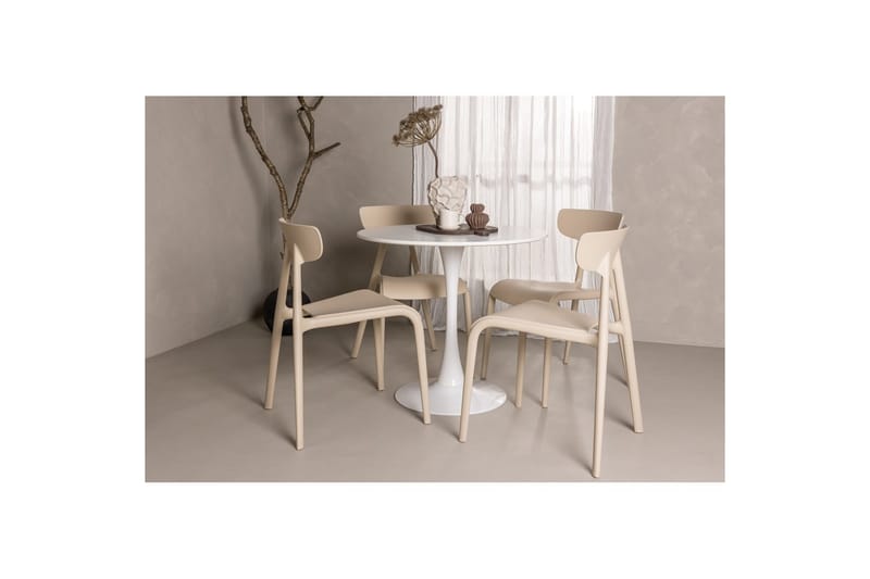 Rundt spisesett Hamden, Ursholmen - Beige - Møbler - Bord - Spisegruppe