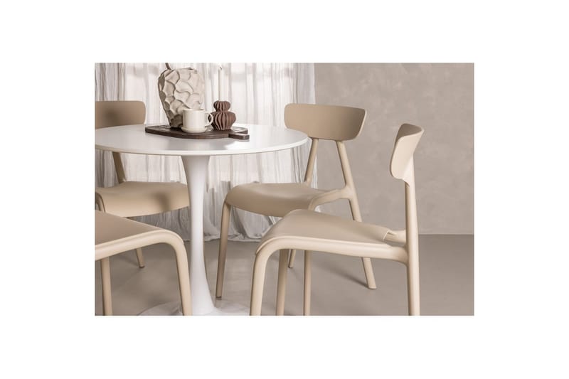 Rundt spisesett Hamden, Ursholmen - Beige - Møbler - Bord - Spisegruppe
